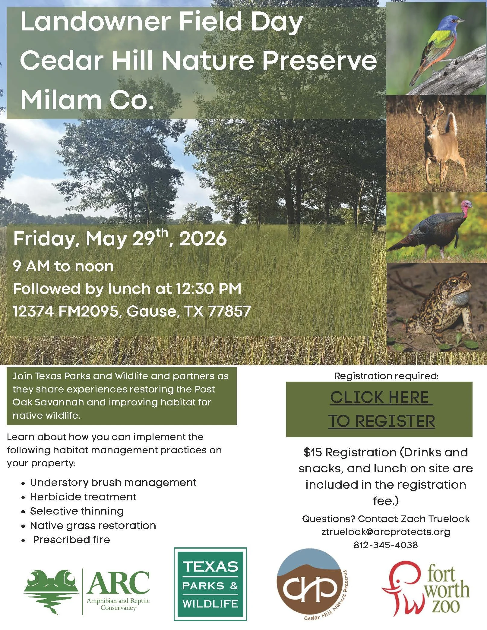 TPWD Landowner Field Day - Post Oak Savannah Ecoregion
