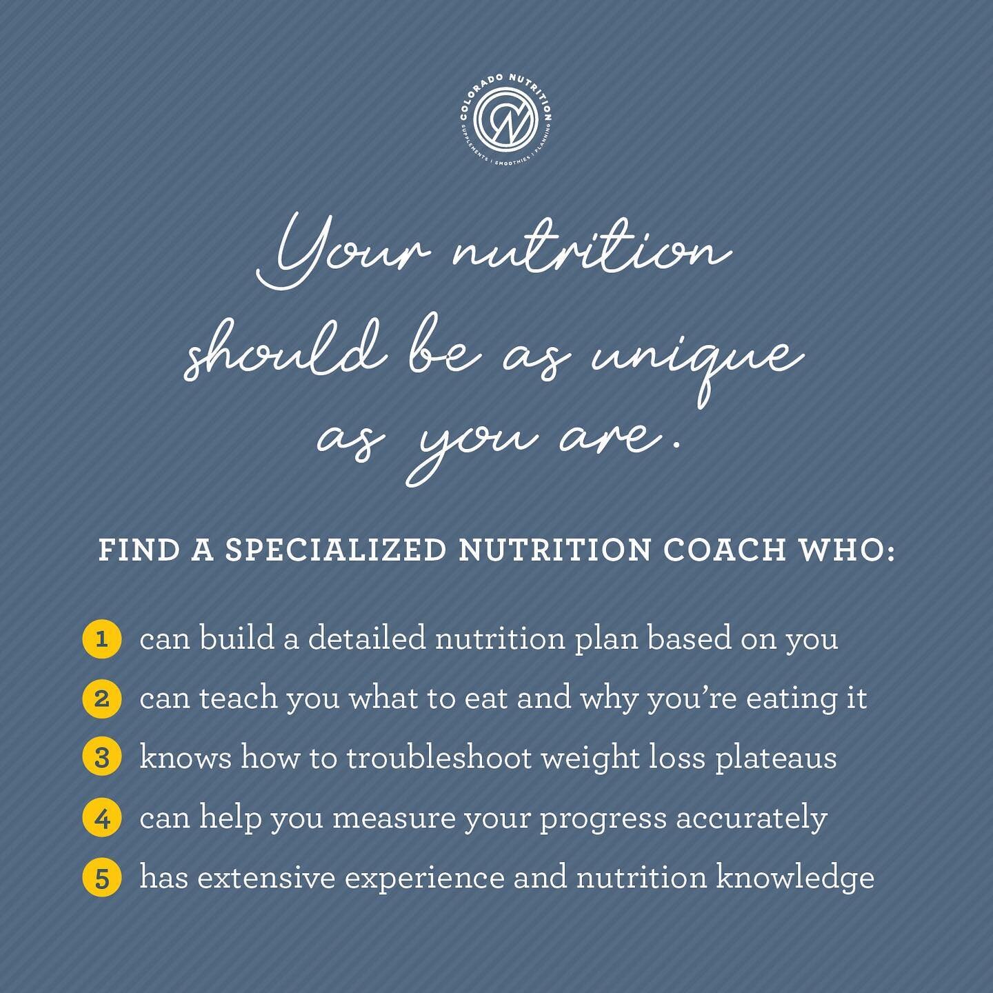 THERE IS NO OTHER YOU👌And your nutrition should be as unique as you are! When you are serious about making a true change in your life, body composition, and/or weight, we can guarantee that you will want to know a few things:
1️⃣ What am I supposed 