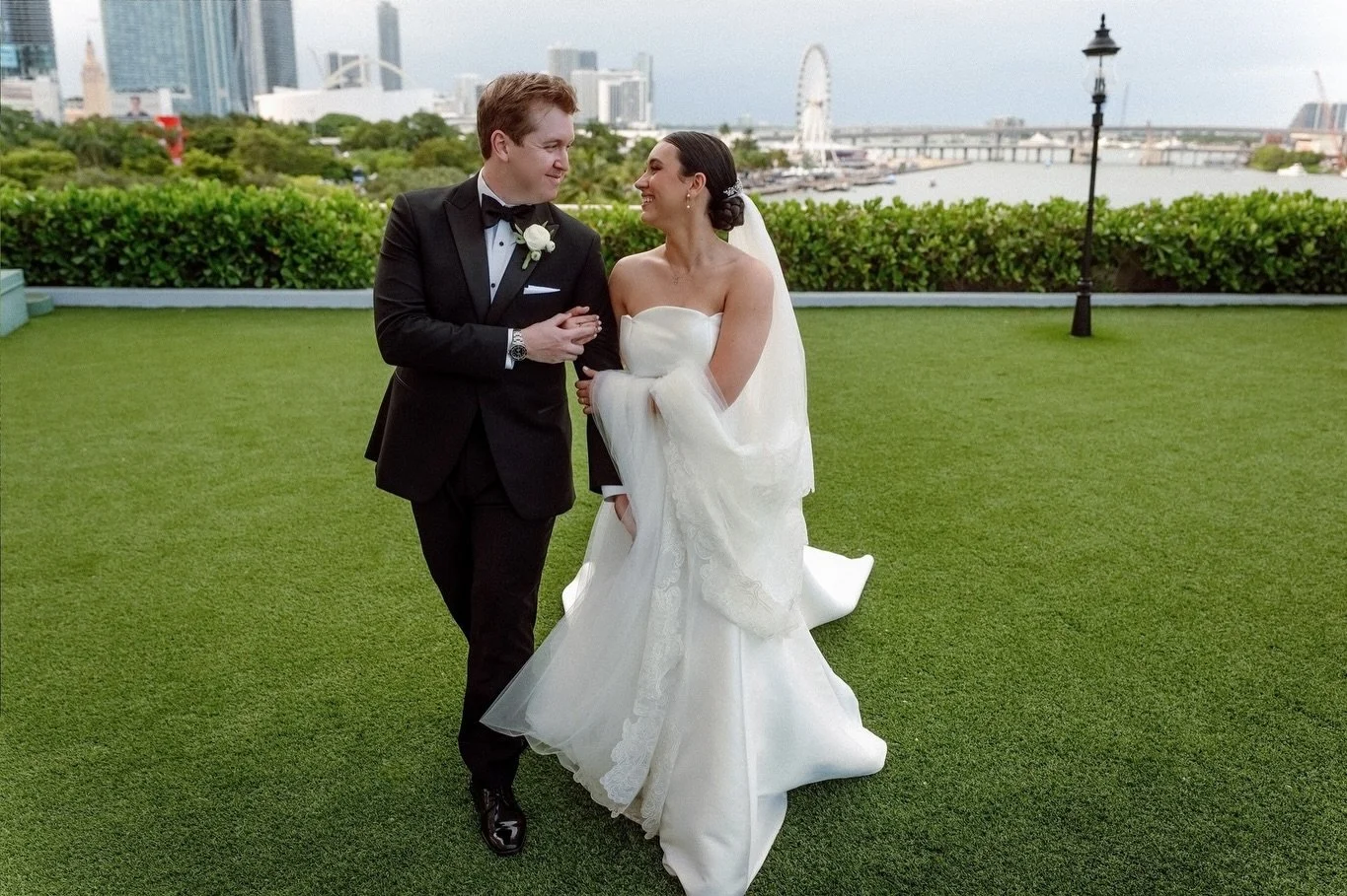 Downtown Miami was the backdrop. Amanda &amp; Javier were the moment.