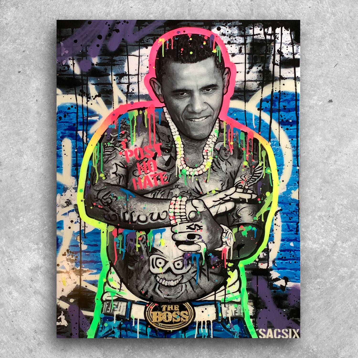 The Boss Obama Rick Ross 30"x40" Original