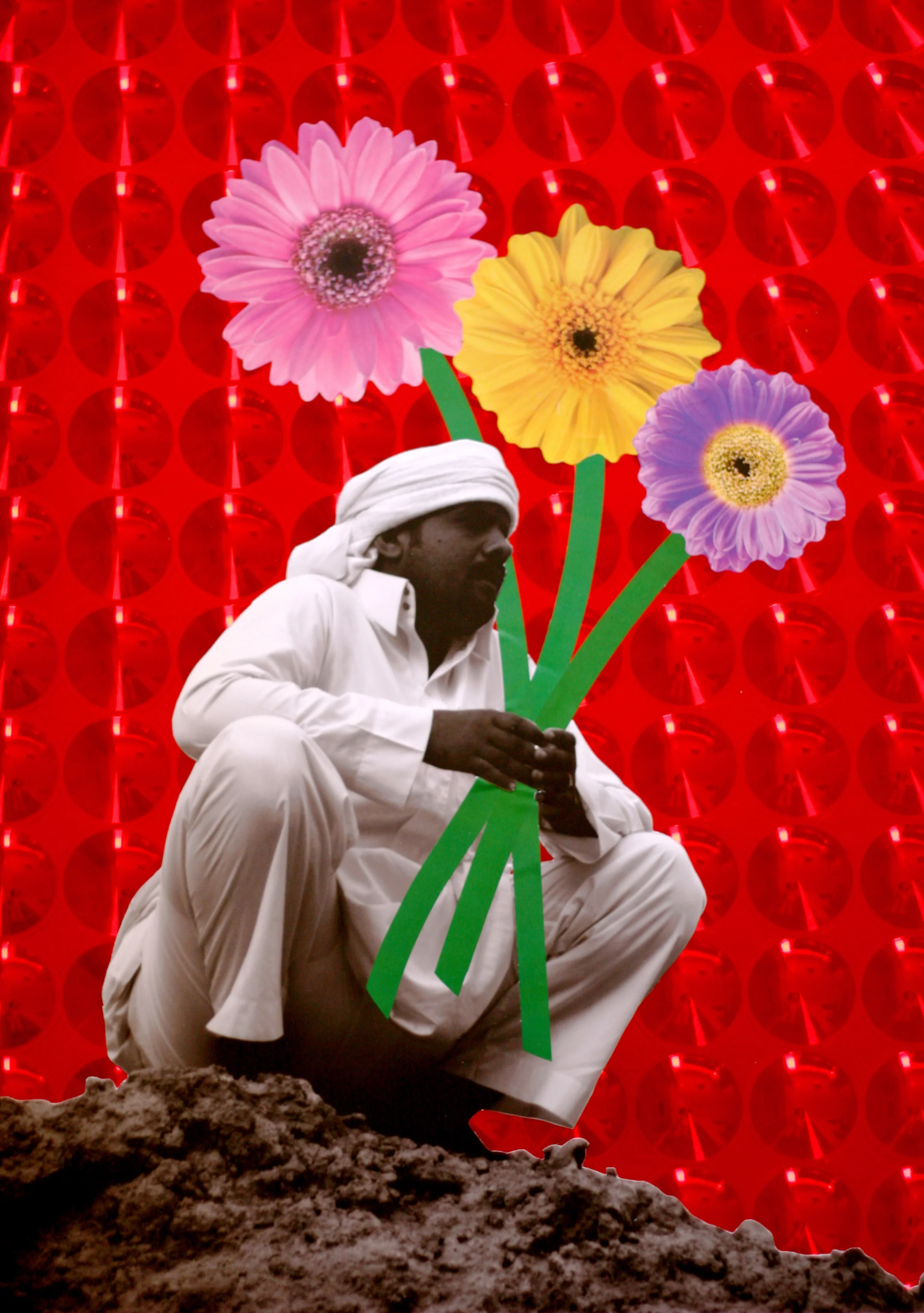  What if... we give flowers   Soundtrack: "Guarda l'alba" - Carmen Consoli   Mixed Media + Photography -&nbsp;60x40cm    