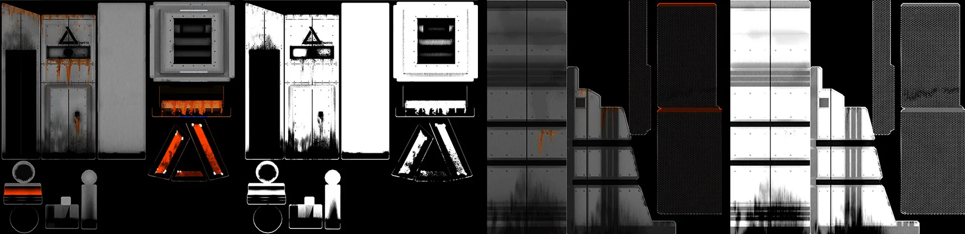 2K Diffuse and Specular textures created in Photoshop.