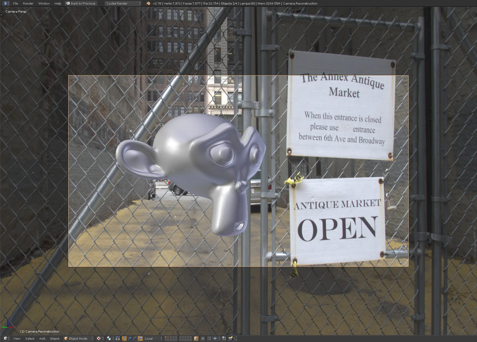 Looking through the "Reconstruction Camera".