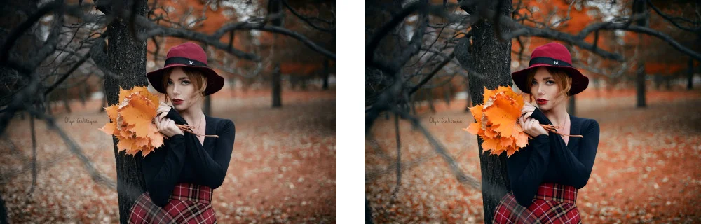 Left: the light and color accuracy recorded at the sensor. Right: the "special sauce" image as saved by the camera. Images courtesy, NikonPC.com .