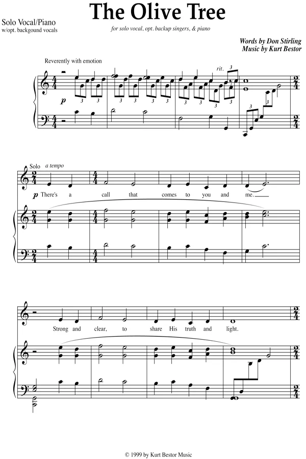 Olive Tree — Kurt Bestor - Main Image