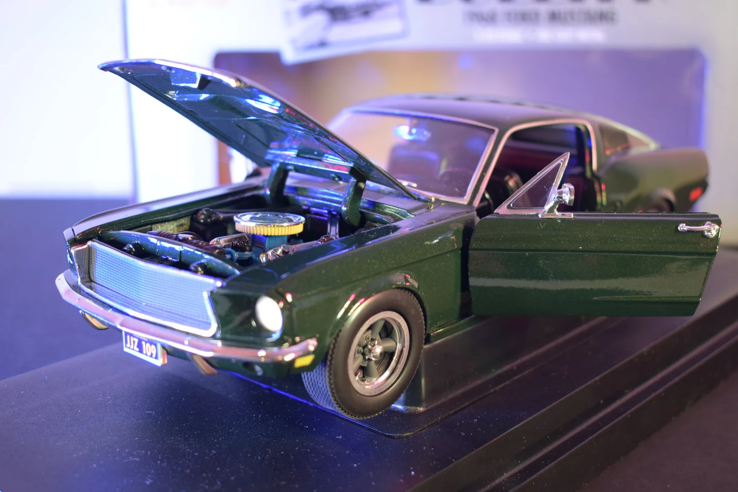 Greenlight 1/18 – 1968 Ford Mustang GT California Special, Bleue, Moulée Sous Pression