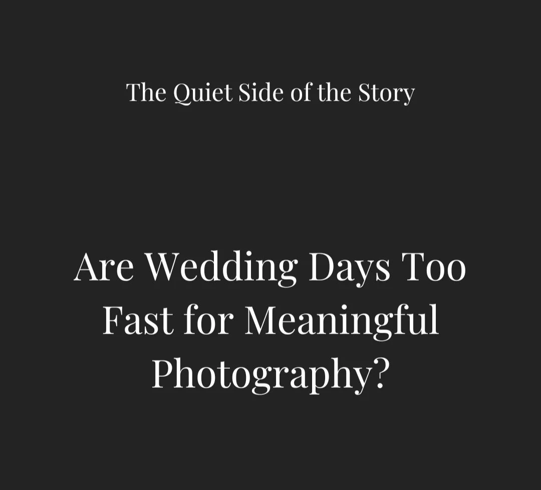 Are Wedding Days Too Fast for Meaningful Photography?