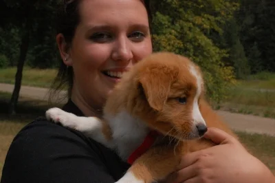 Kristina with Scout, formerly Biscotti.