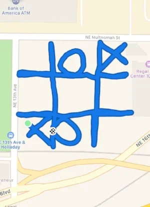 Entry # 1 "Tic Tac Toe" Running/Walking