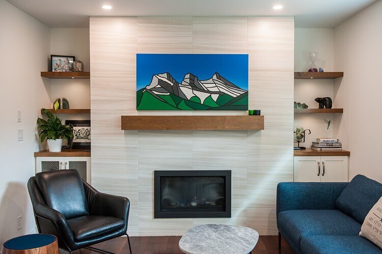 The mountains are calling&hellip;well, from this fireplace. 🏔

.
.
.
.
#yeg #yegreno #fireplace #homereno #renovation #contractor #yegrenovations #designbuild #mountains