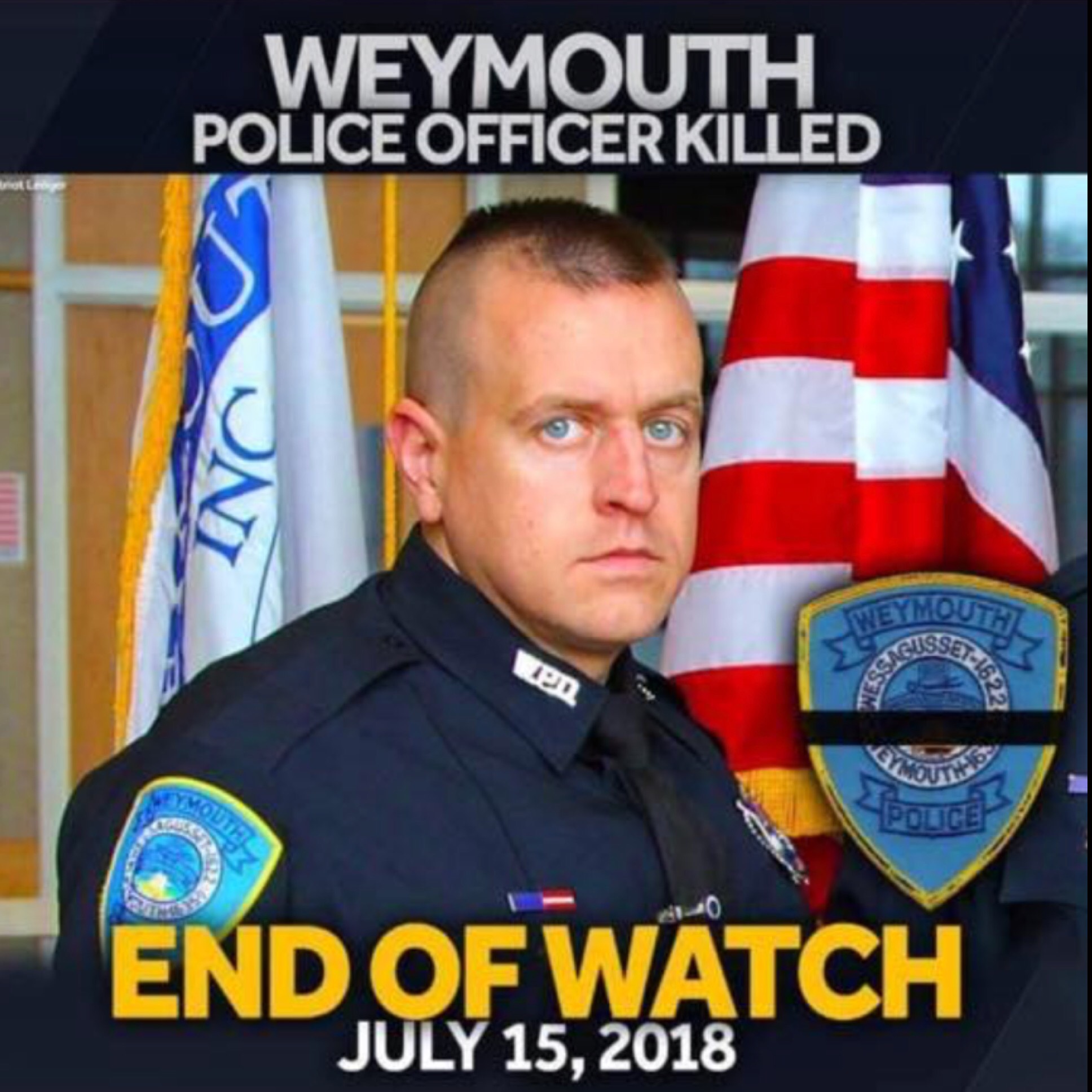 The Willimantic Police Department extends our deepest condolences to the Weymouth Police Department as well as the friends and family of Massachusetts Police Officer Micheal Chesna who was killed in the line of duty while couragously serving his community. Your service and sacrifice will never be forgotten. Thank you for your honorable service. 