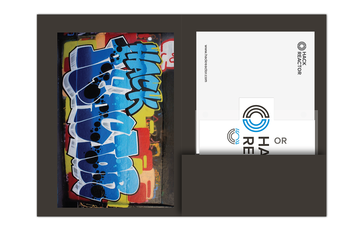 Welcome packet for the incoming students. It includes a postcard, sticker, name-tag and FAQ sheet.