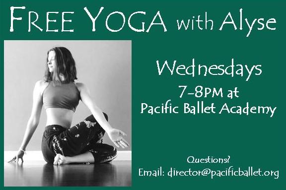 SPECIAL ANNOUNCEMENT!!! This FREE class will introduce the foundational yoga poses and offer many opportunities for students to work on strength, flexibility, and breath work. This class is open to adults as well as Level 6 &amp; 7 students of PBA. …