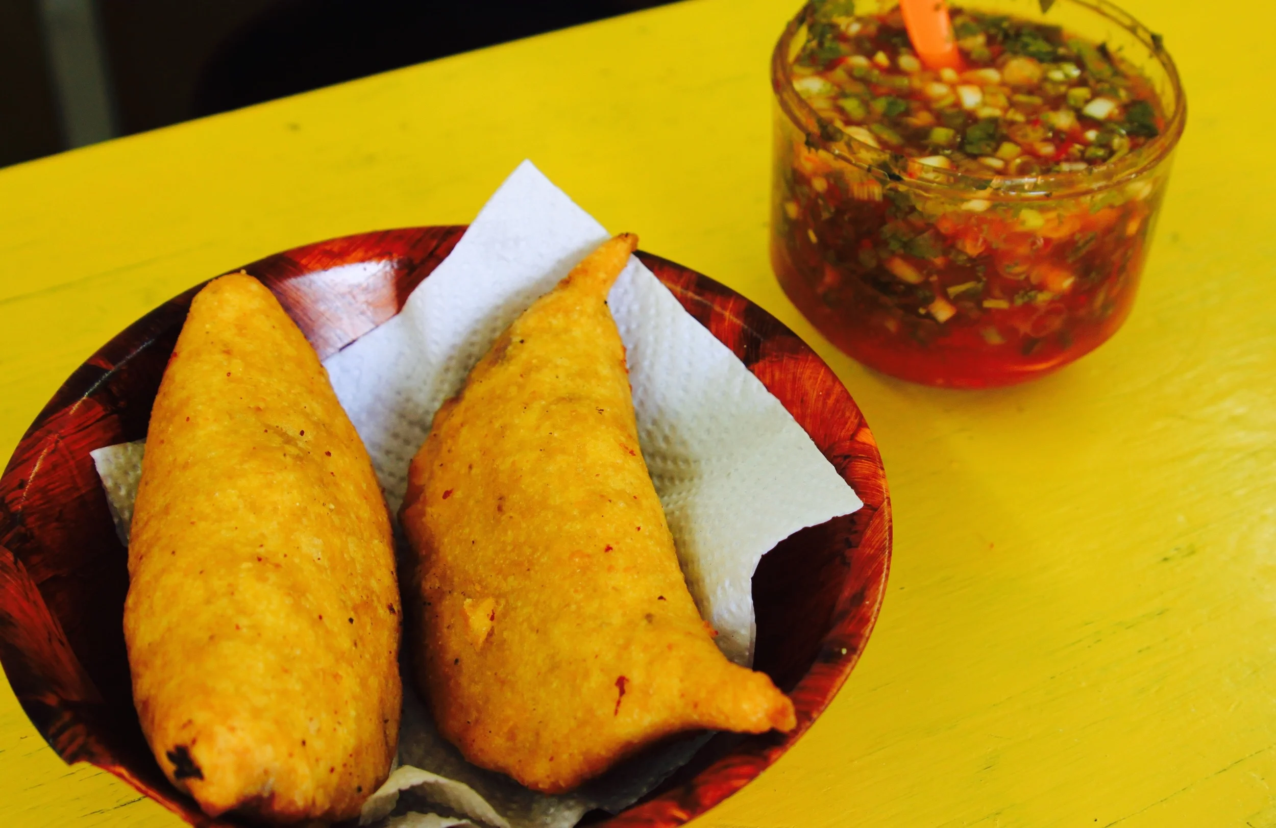 Empanadas with aji. The best snack.