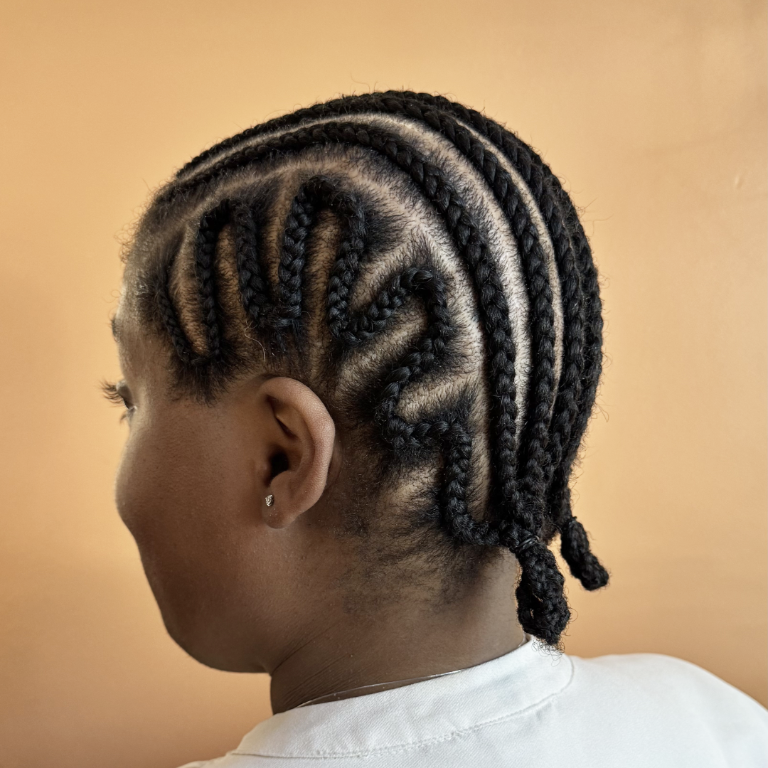Creative Cornrows (on Dry Hair)