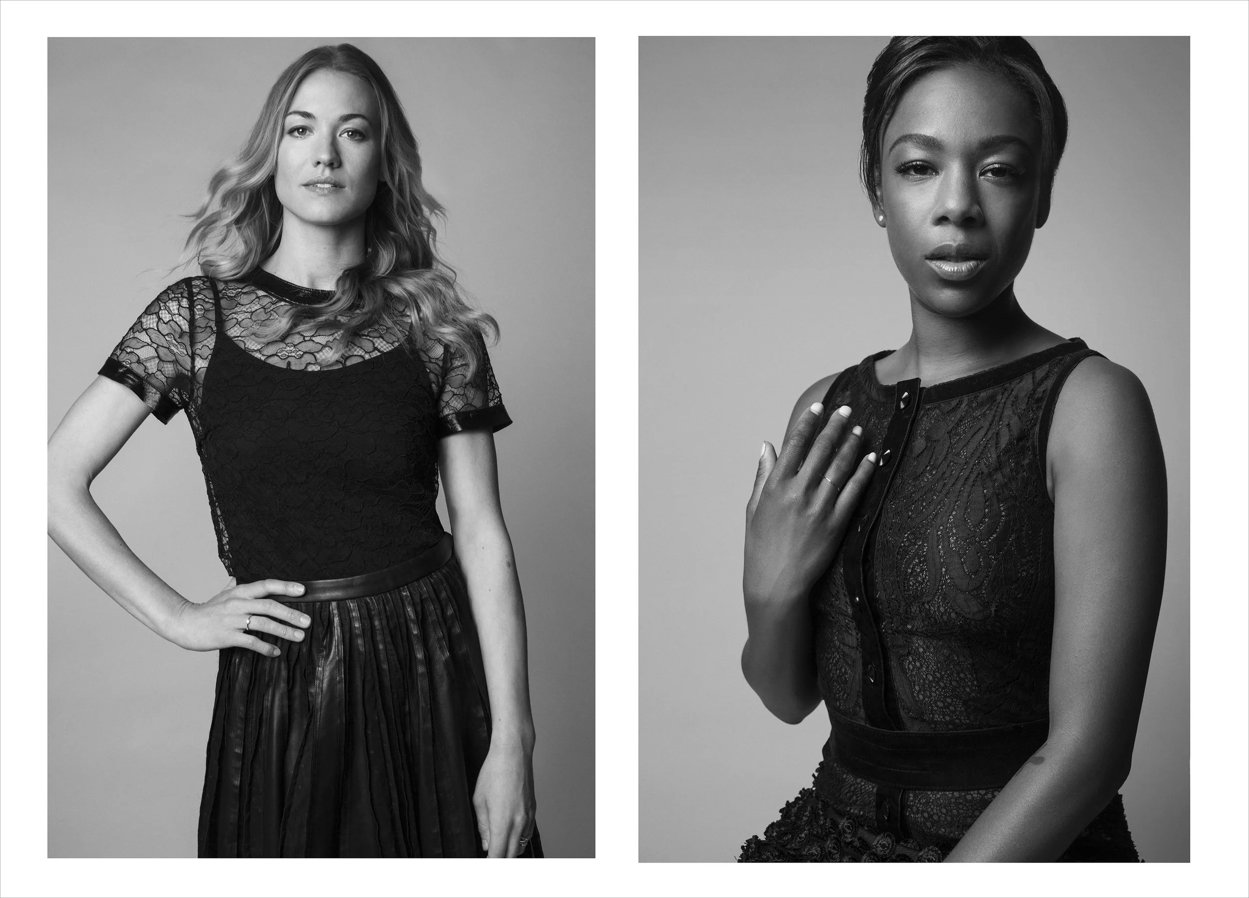 Yvonne Strahovski & Samira Wiley / W magazine