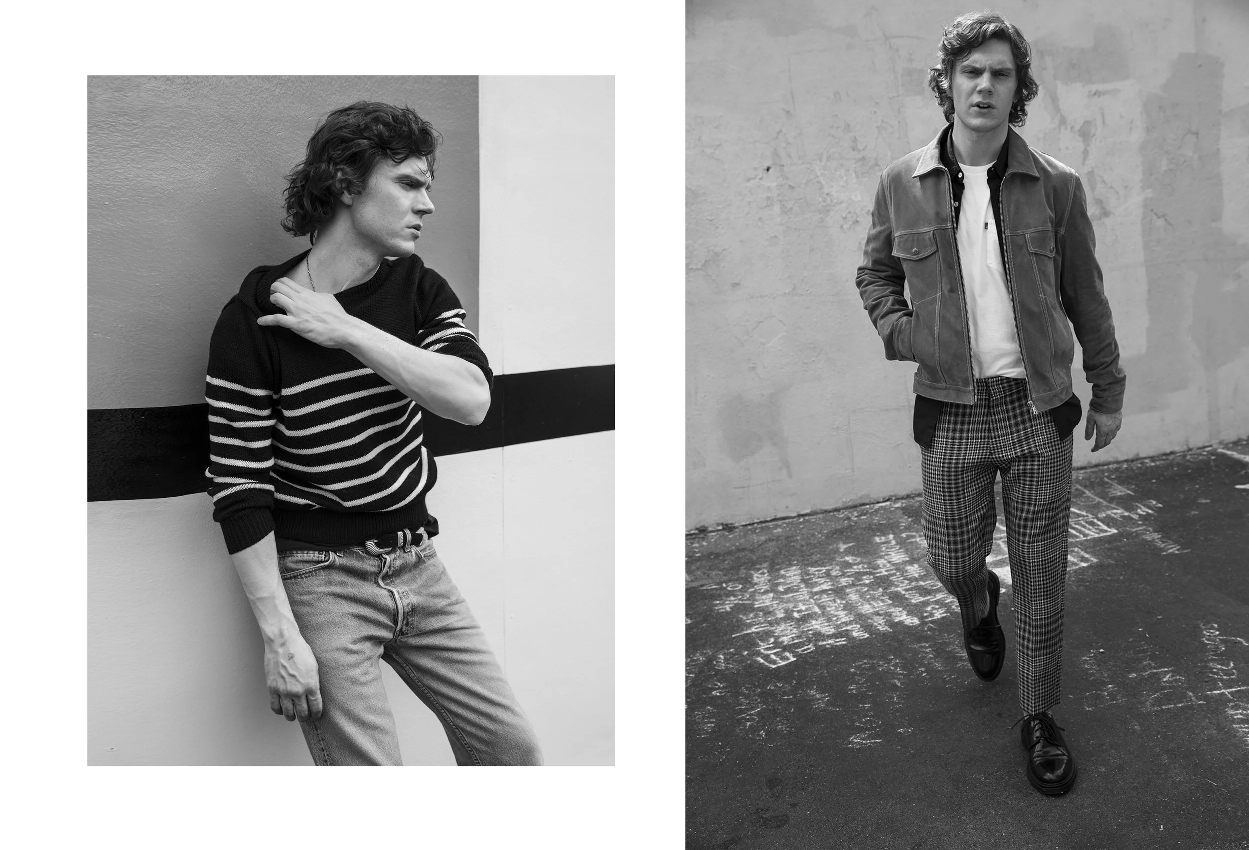 evan peters / gq