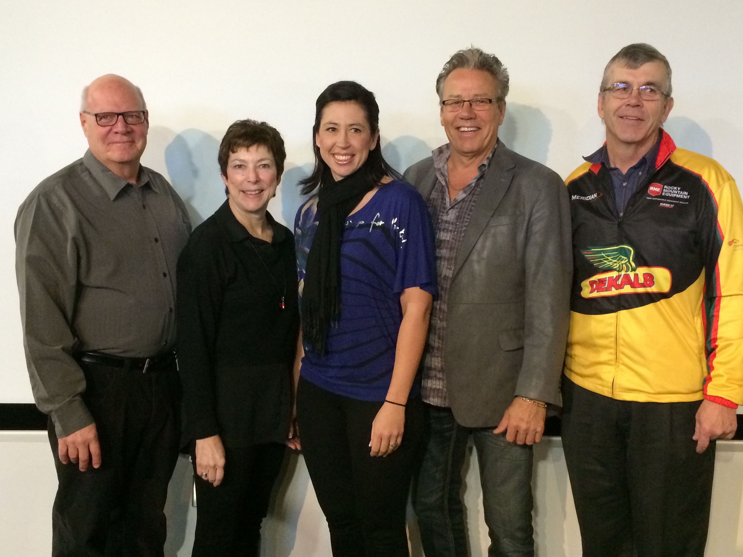 Olympic coach Janet Arnott and Jill Officer representing the team at the annoucment of the 2015 Manitoba Curling Hall of Fame Inductees