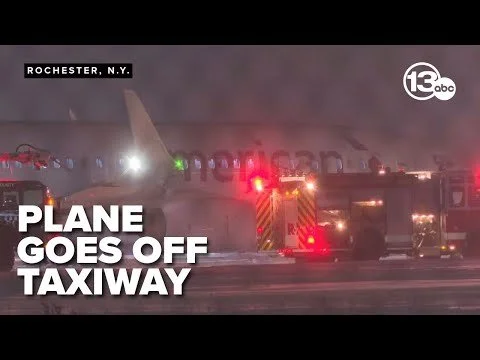 Plane veers off taxiway at Rochester airport