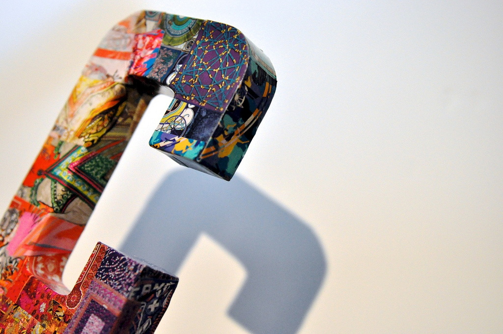 Decoupage letter C featuring designs of Hermès scarves| © Chavelli Tsui www.chavelli.com