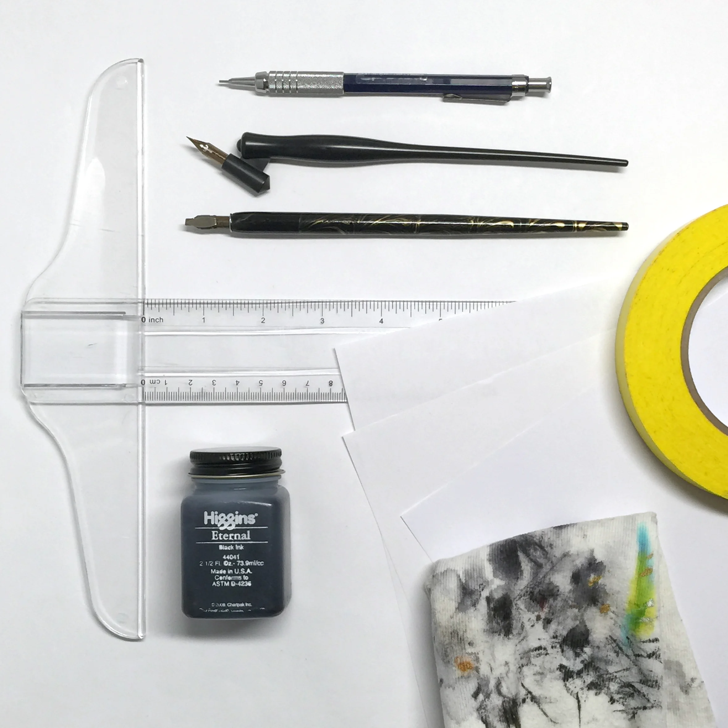 You don't need much to get started with calligraphy! Just a few basic items from this tool list | www.chavelli.com