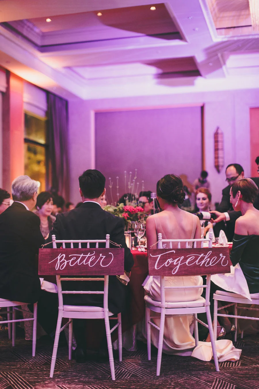 “Better Together” signs for a wedding by Chavelli.com | Photography by Justin Lim