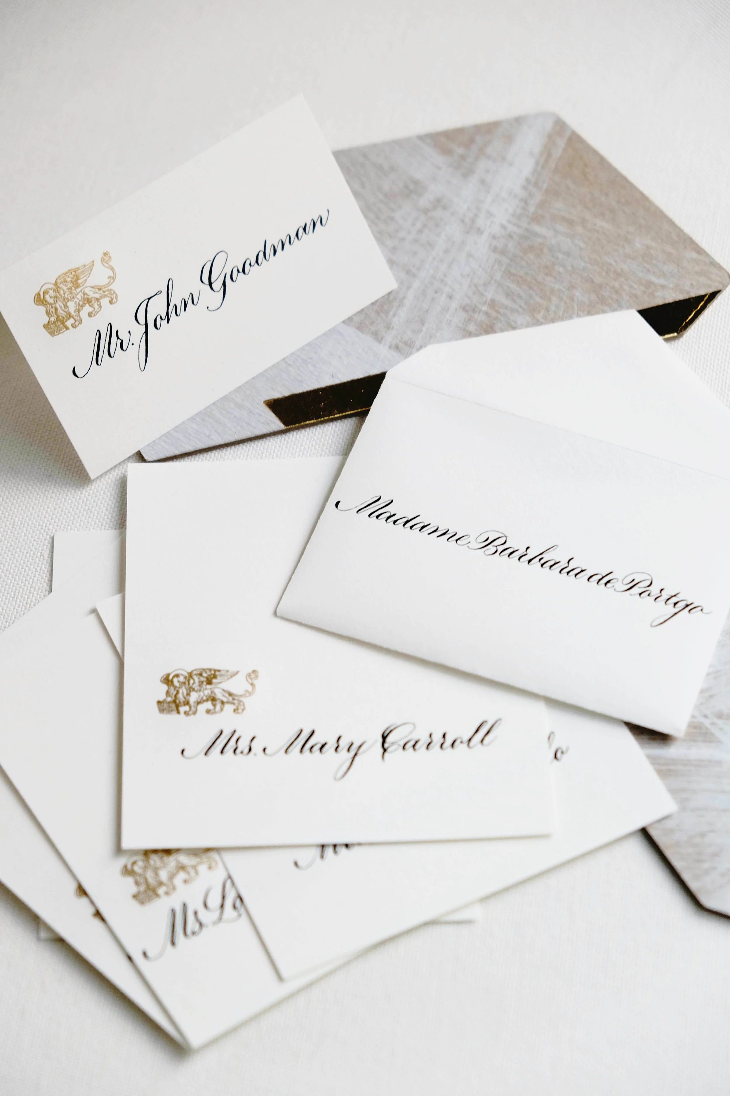Save Venice Calligraphy Place Cards