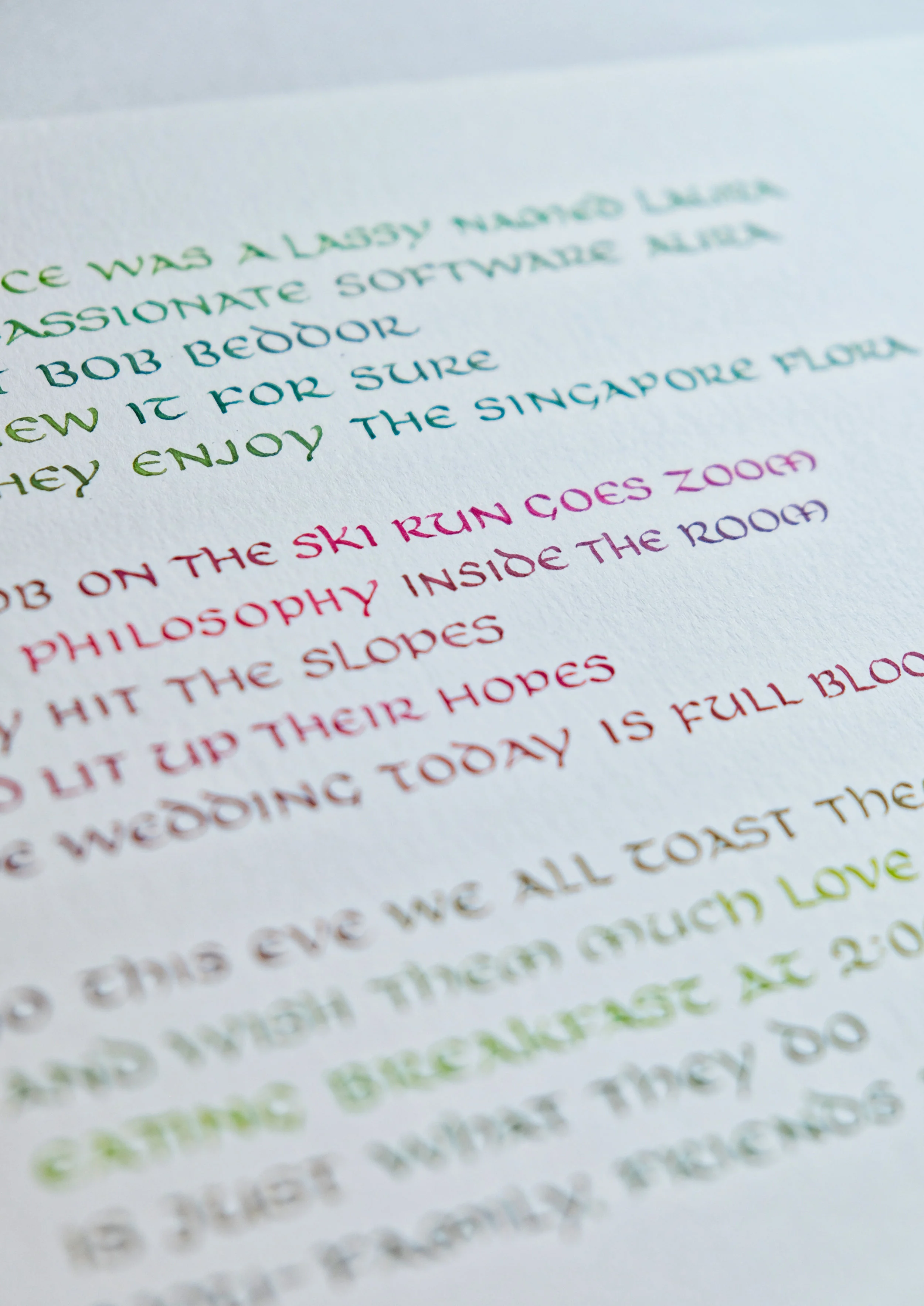 Calligraphy Commission: Wedding Speech Limerick