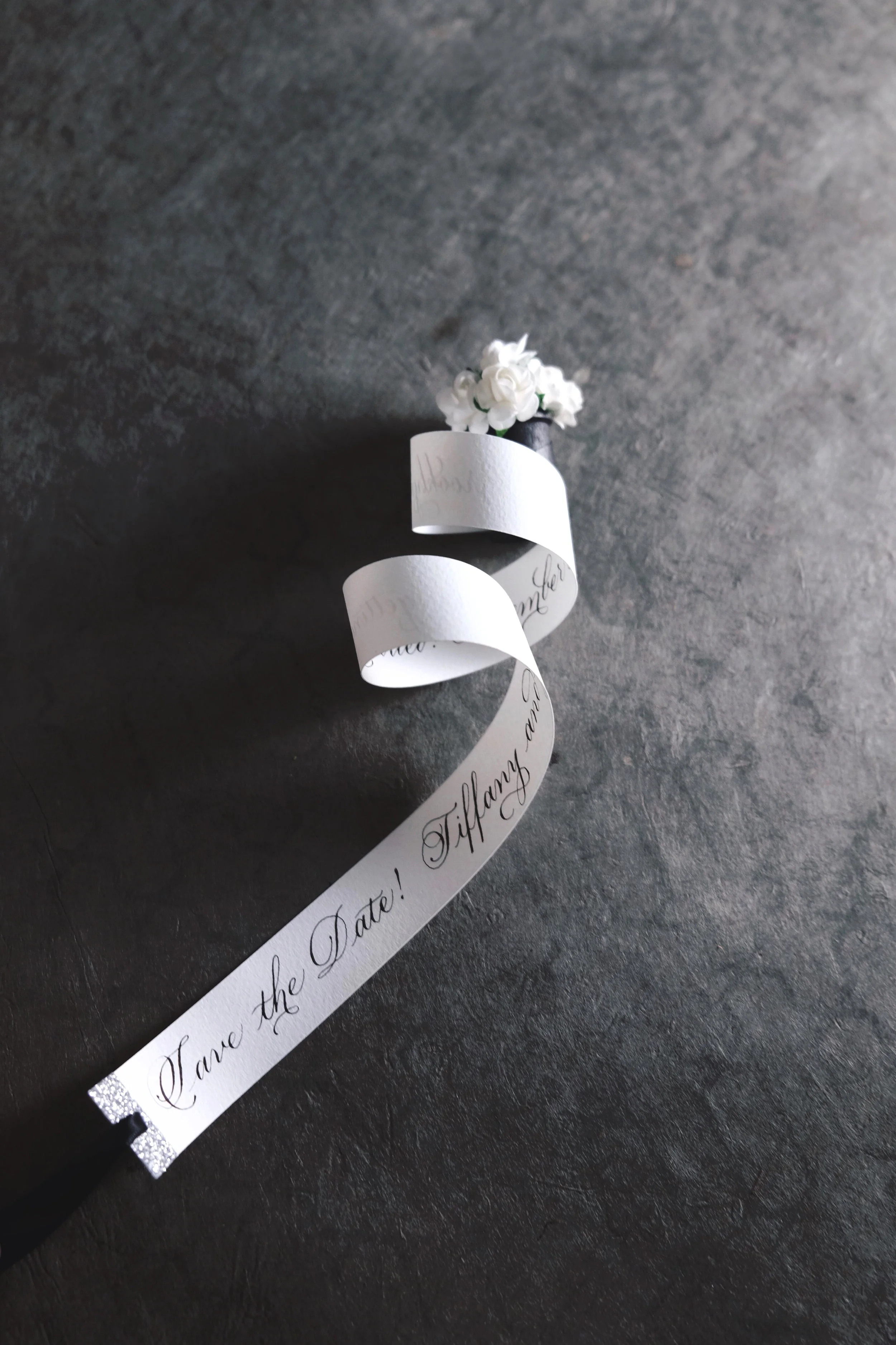 Unique Save the Date Scrolls for a NYC Black-Tie Wedding