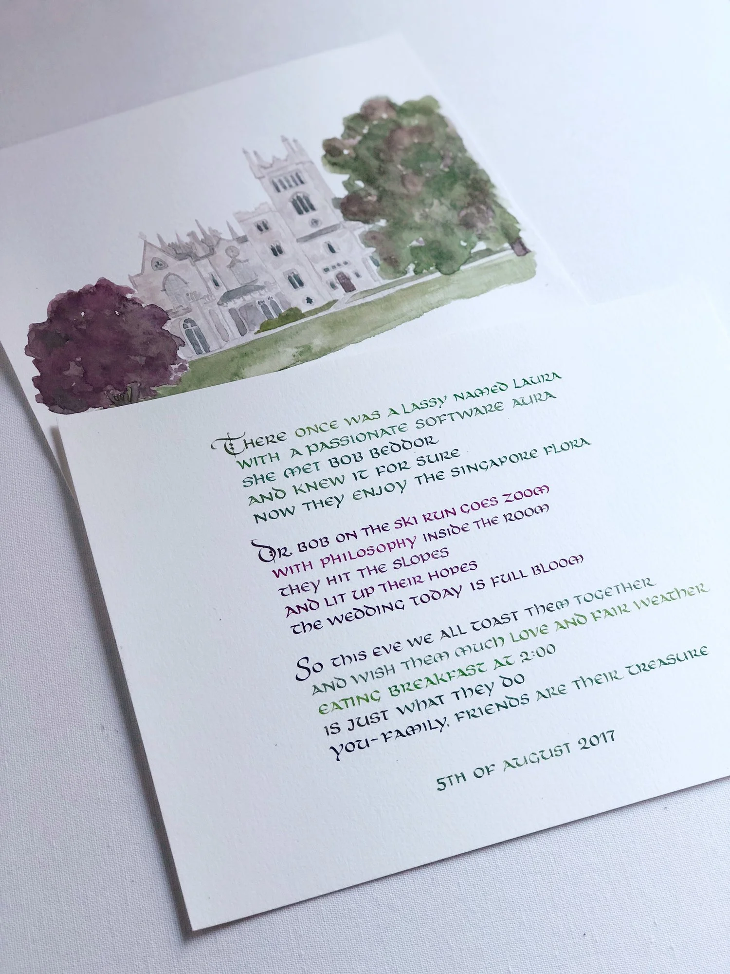 Calligraphy Limerick in ombre uncials by Chavelli www.chavelli.com