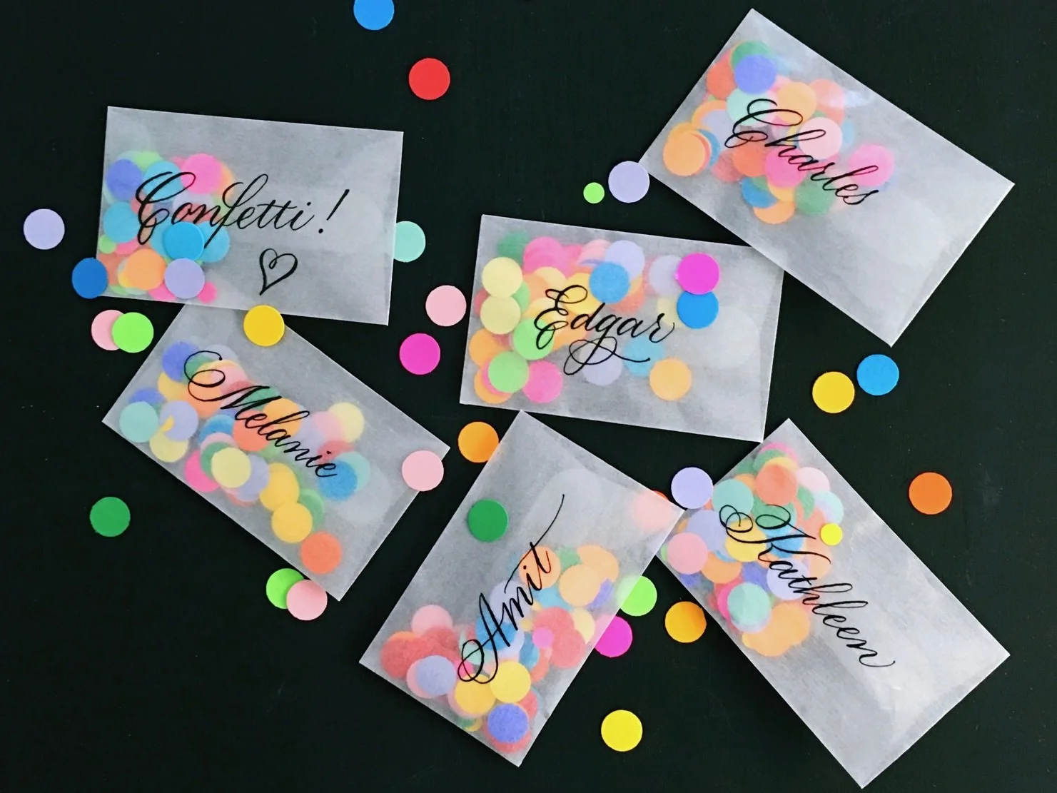 Confetti Place Cards
