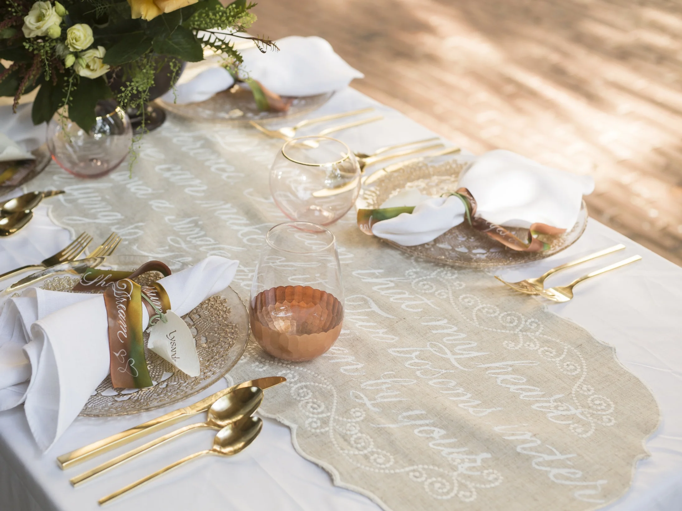 Hand-Painted Table Runner
