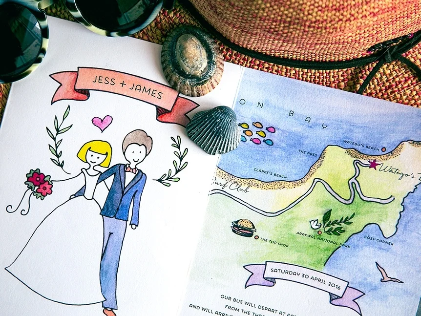 Illustrated Wedding Invitation