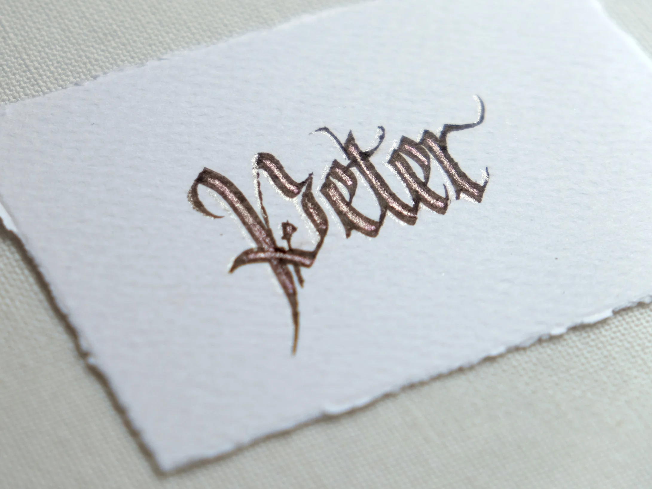 Decorative Blackletter Place Card