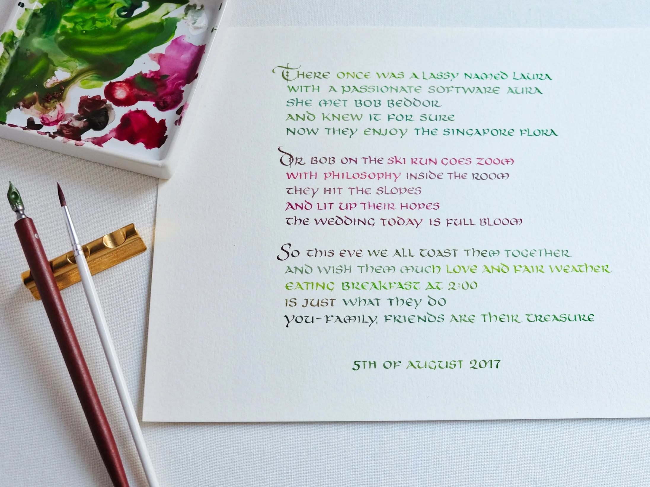 Uncial Limerick Calligraphy