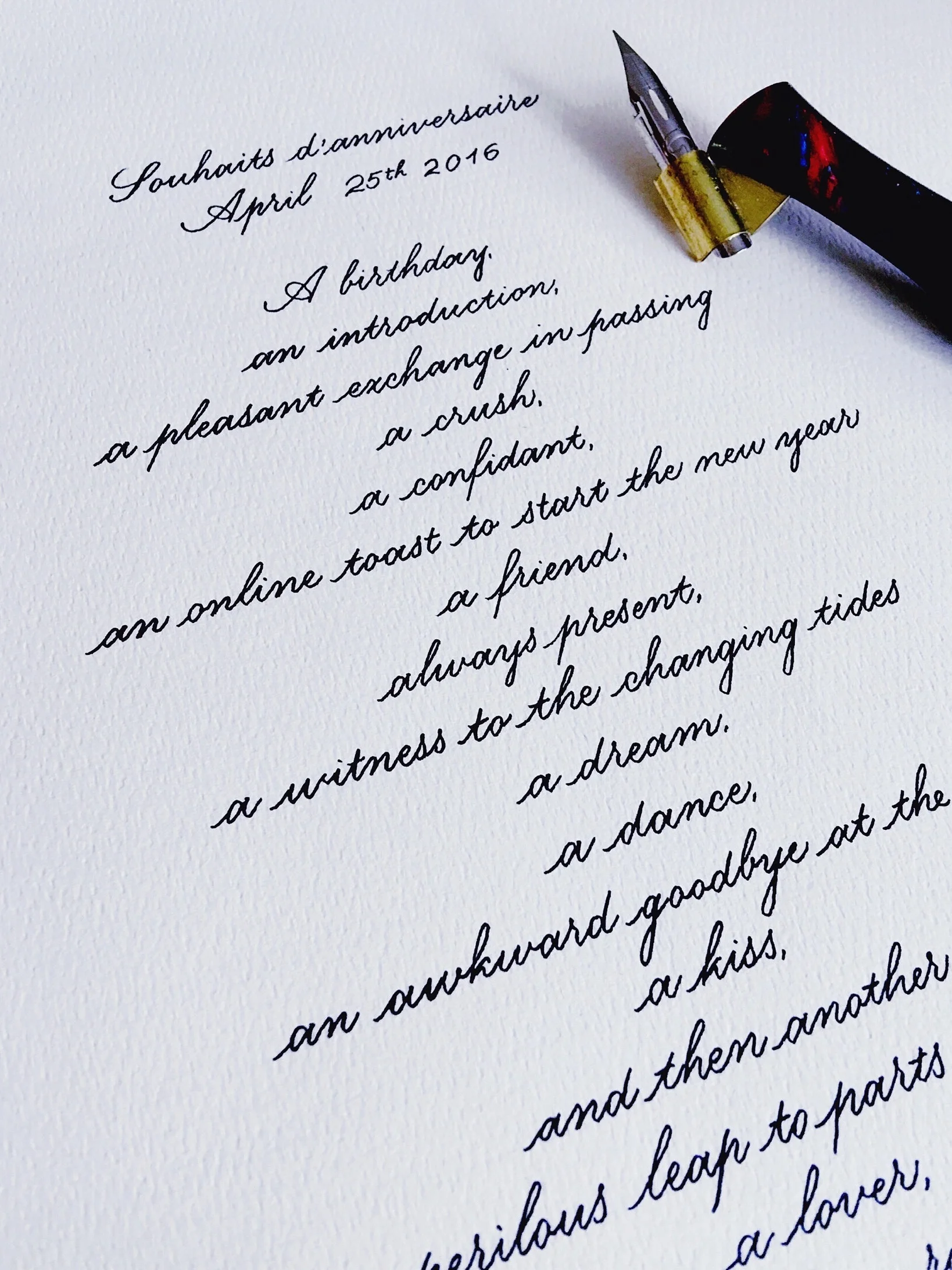 Anniversary Calligraphy Gift