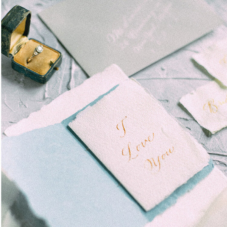 Calligraphy Wedding Vow Booklets