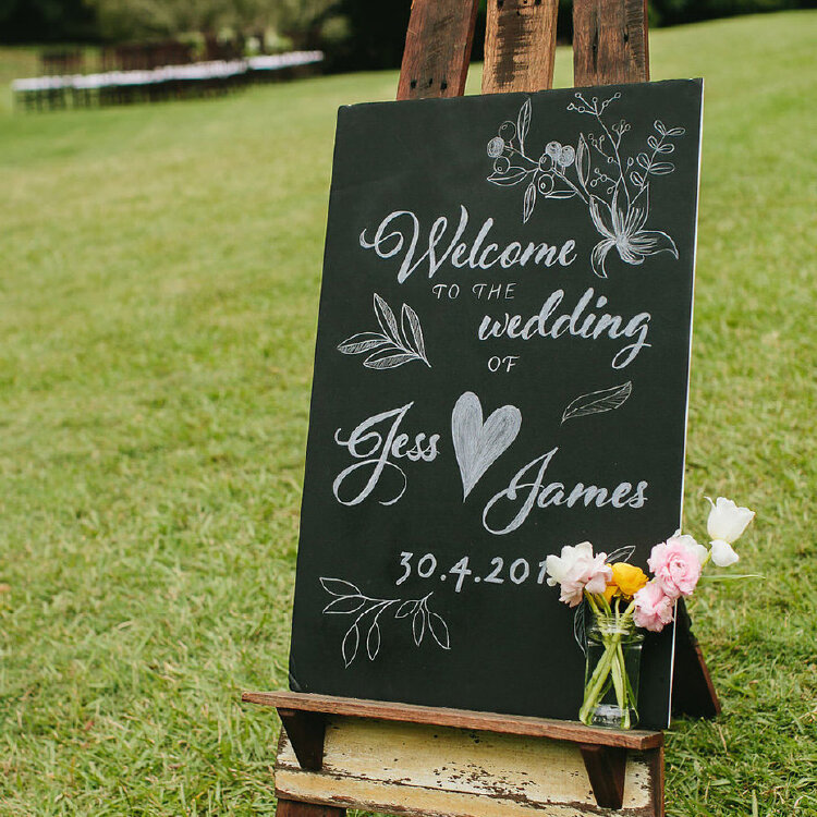 Wedding Welcome Chalkboard Sign