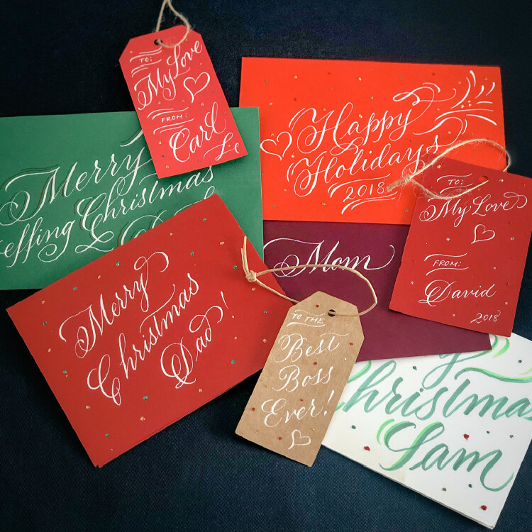 WeWork Calligraphy Christmas Brand Event