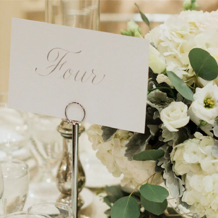 Wedding Table Markers Calligraphy