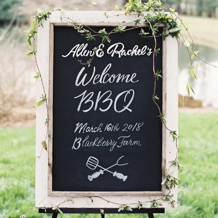 Wedding BBQ Chalkboard Sign