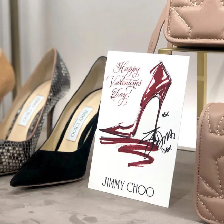 Jimmy Choo Valentine's Day Calligraphy Activation 