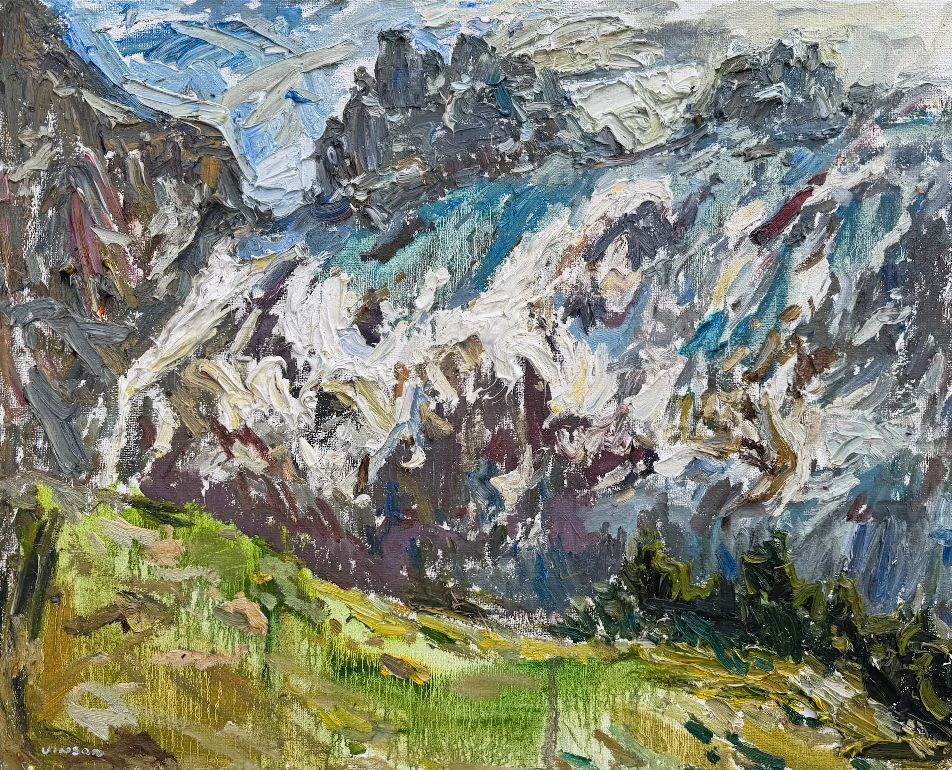 Spring in the Alps, 100x80cm