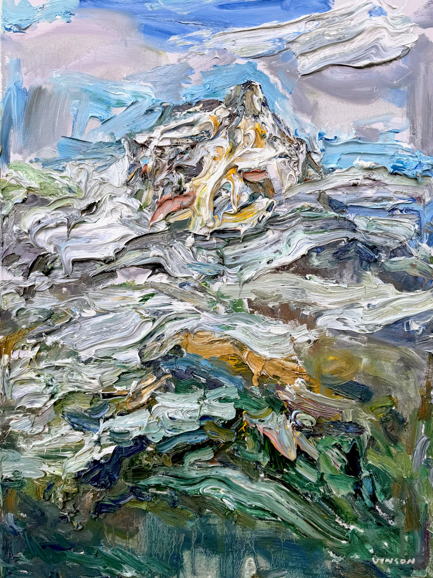Through the Clouds at Sunset, 80x60cm