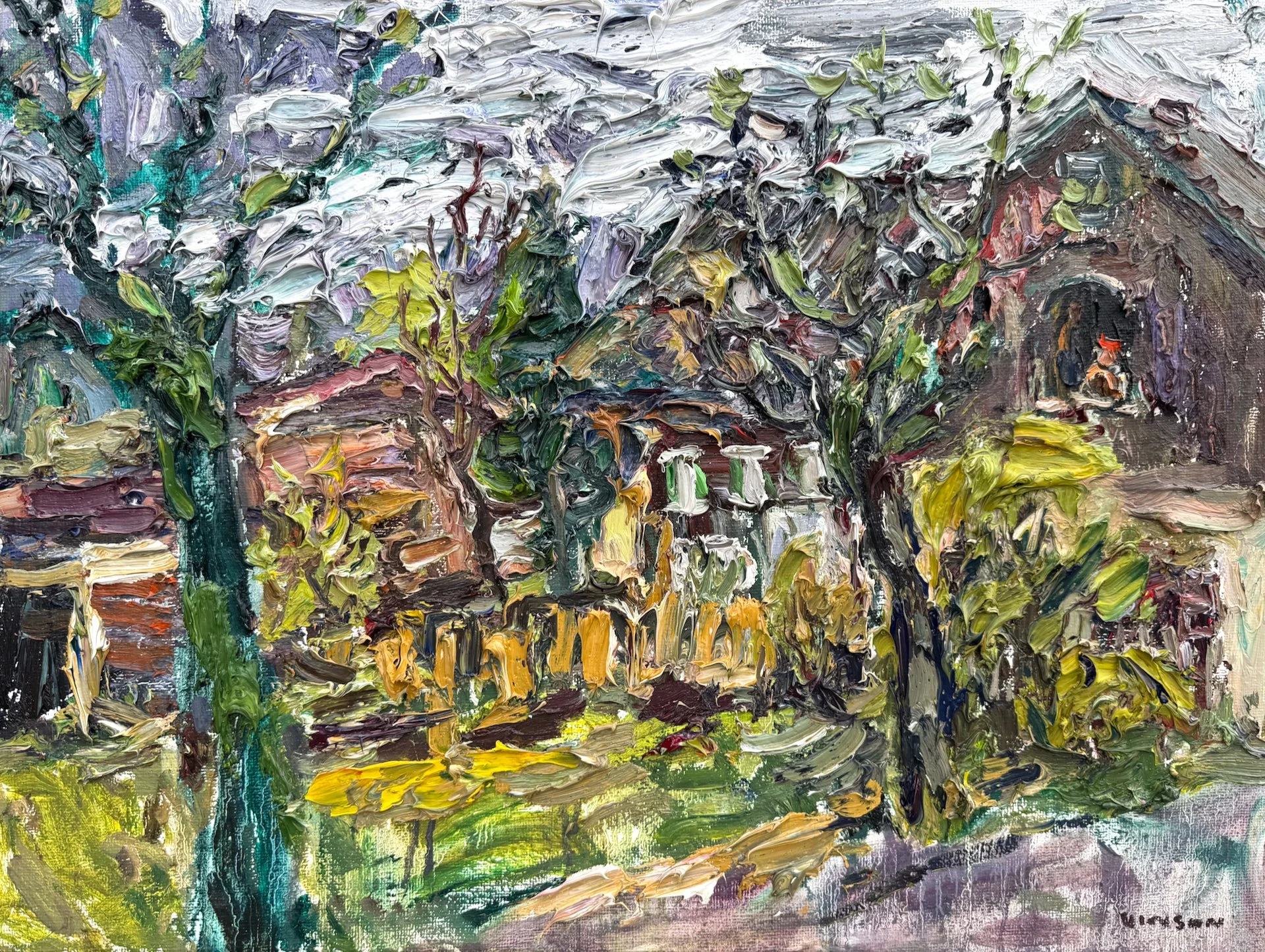 Behind the Studio, 80x60cm