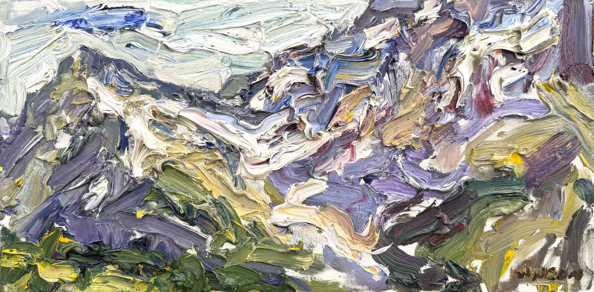 Spring Snow, 30x60cm