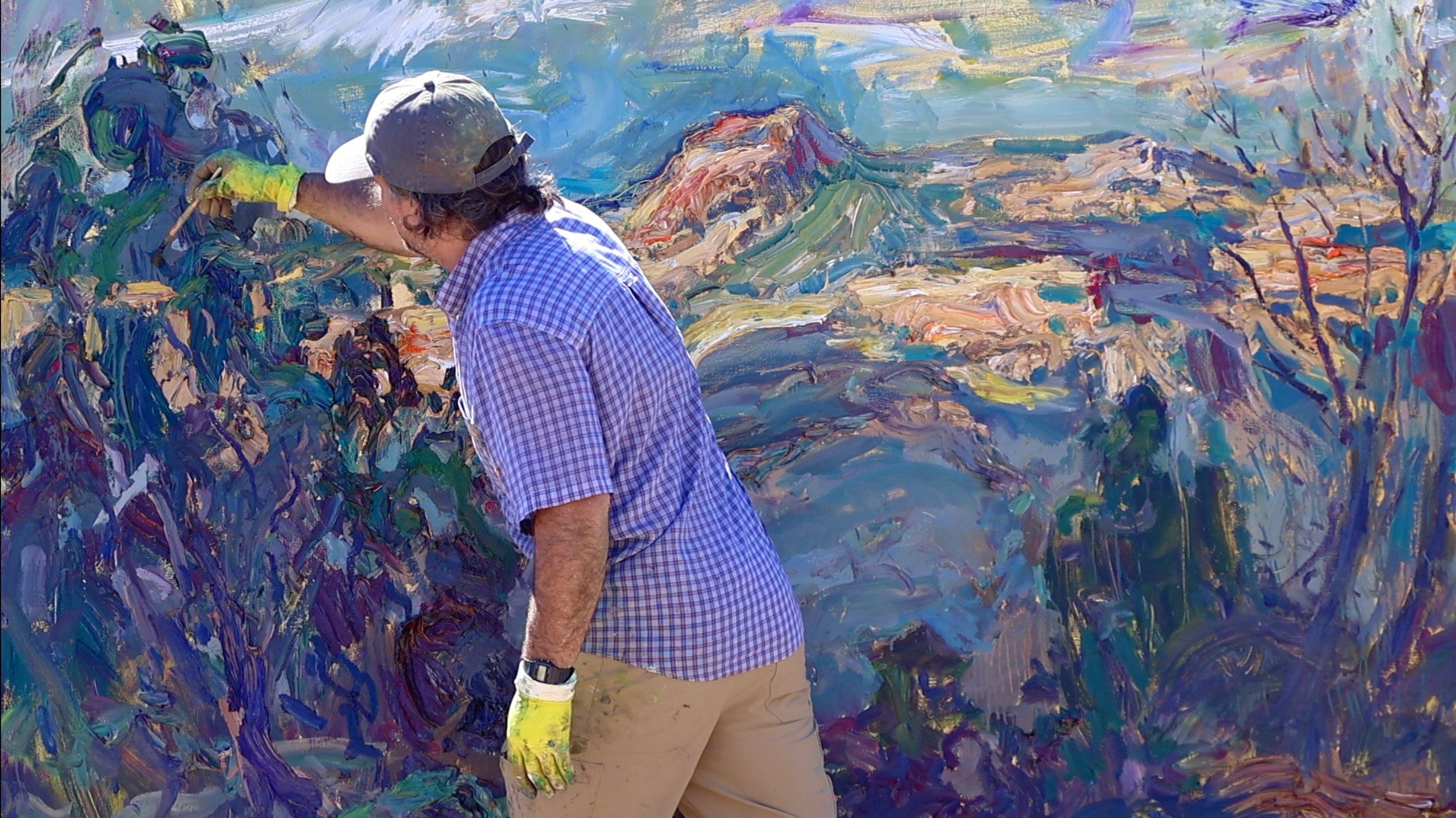 I&rsquo;m glad that I&rsquo;m a painter, because I can&rsquo;t put into words what it feels like to work on a canvas this big out in the middle of nowhere. 

@5.gallery