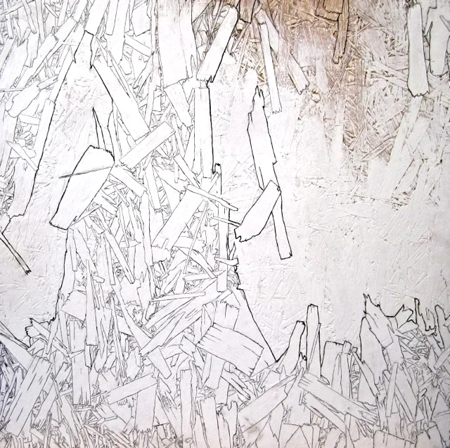 Composition #2 paint and ink on panel 24"x24" 2012