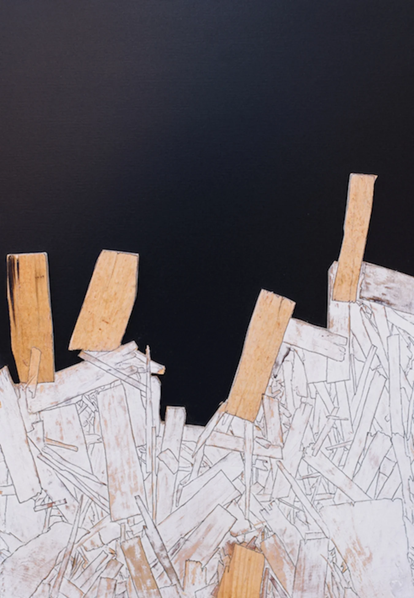Variation OSB, MDF, enamel and ink 15" X 22" 2015