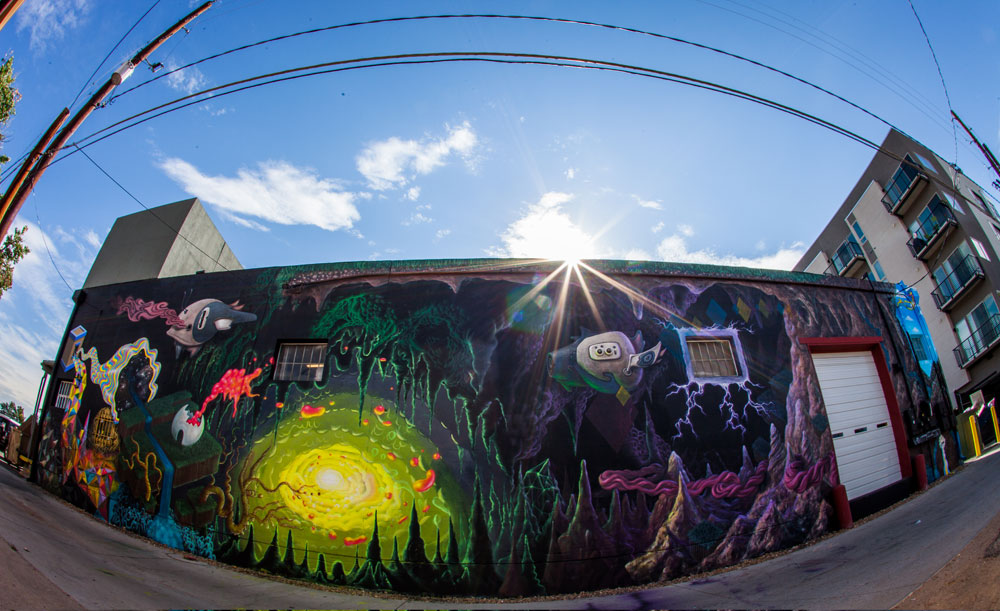 Denver, CO collaborative mural with Nome Edonna and Joe Hengst